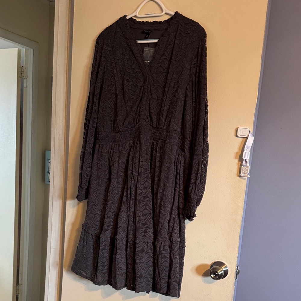Torrid Dark Gray Long Sleeve Dress
